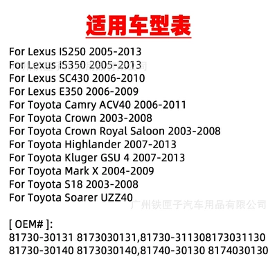 Toyota Camry Side – Dönmə işıqları