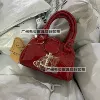 Crocodile pattern Boston red [with chain]
