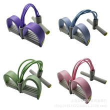 新款撞色莫兰迪色系脚蹬拉力器瘦腰瘦肚子家用健身器材瑜伽辅助器