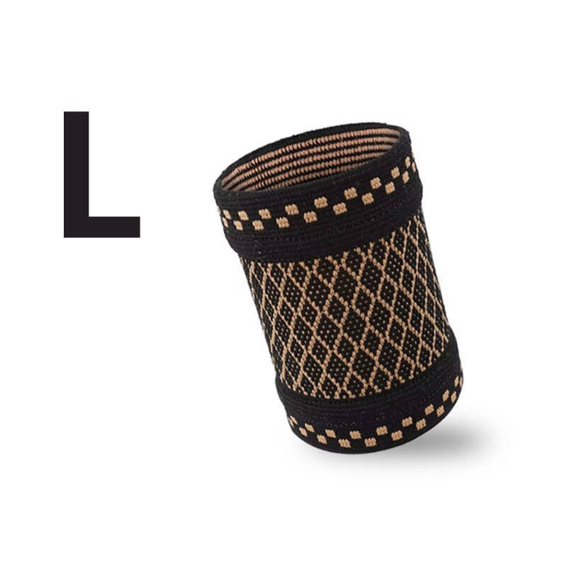 Rodillera de iones de cobre, para ciclismo y baloncesto, con diseño de cable trenzado y tejido de nailon, tobillera incluida.