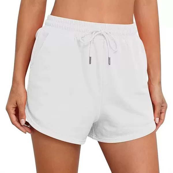 2026 Women's Sports Shorts with Pockets, Fashionable Drawstring Summer Workout Running Casual Shorts