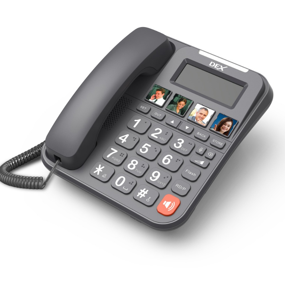 4G固话2.4寸普通模拟来电显示带遥控器点阵屏可选用于办