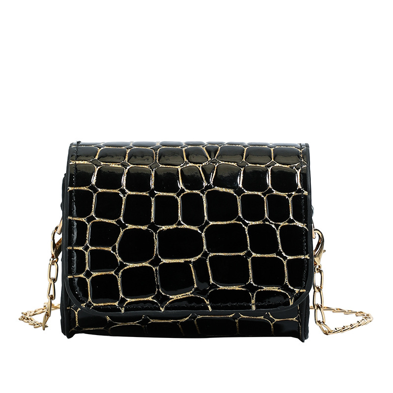 Bolsa de cadena coreana con patrón de piedra extranjera, mini bolso ligero de color sólido, nuevo bolso de comercio exterior transfronterizo para niños