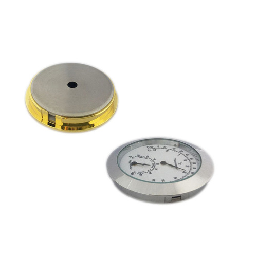 Bulk wholesale violin thermometer hygrometer stainless steel case German movement silver violin instrument accessories