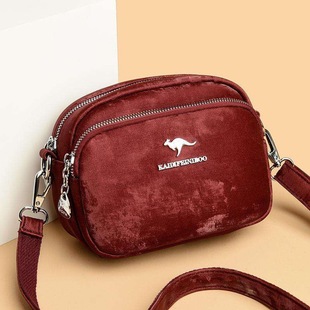 Textured Crossbody Bag 2024 New Small Bag Fashion Velvet Bag Easiest for Match Casual Mobile Phone Shoulder Bag Small Round Bag