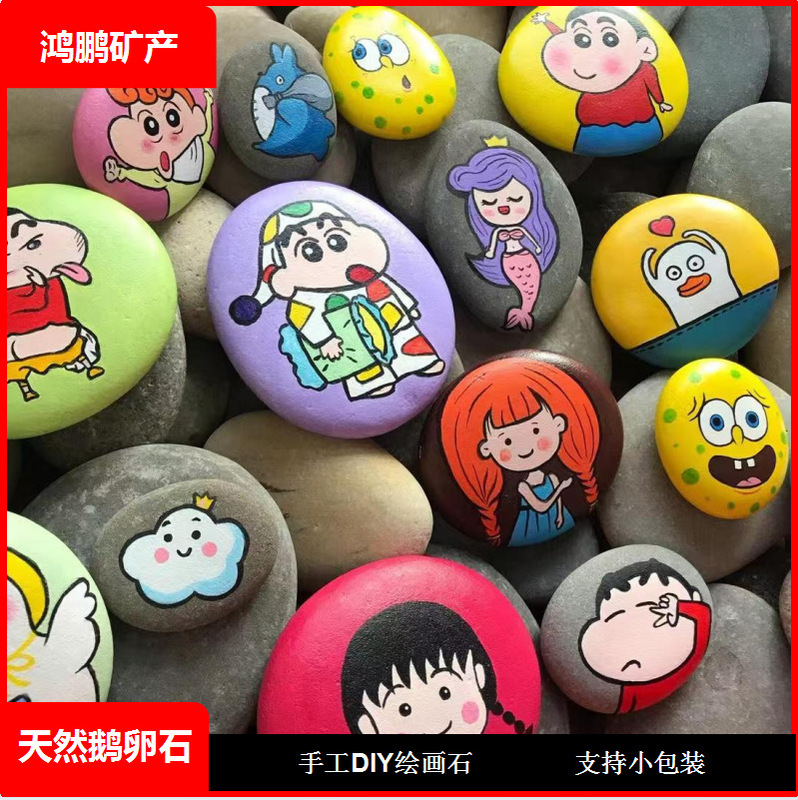 Painting Pebbles Stone Painting Painted Stone DIY Stone Painted Flat Stone Handmade Creative Smooth Rock