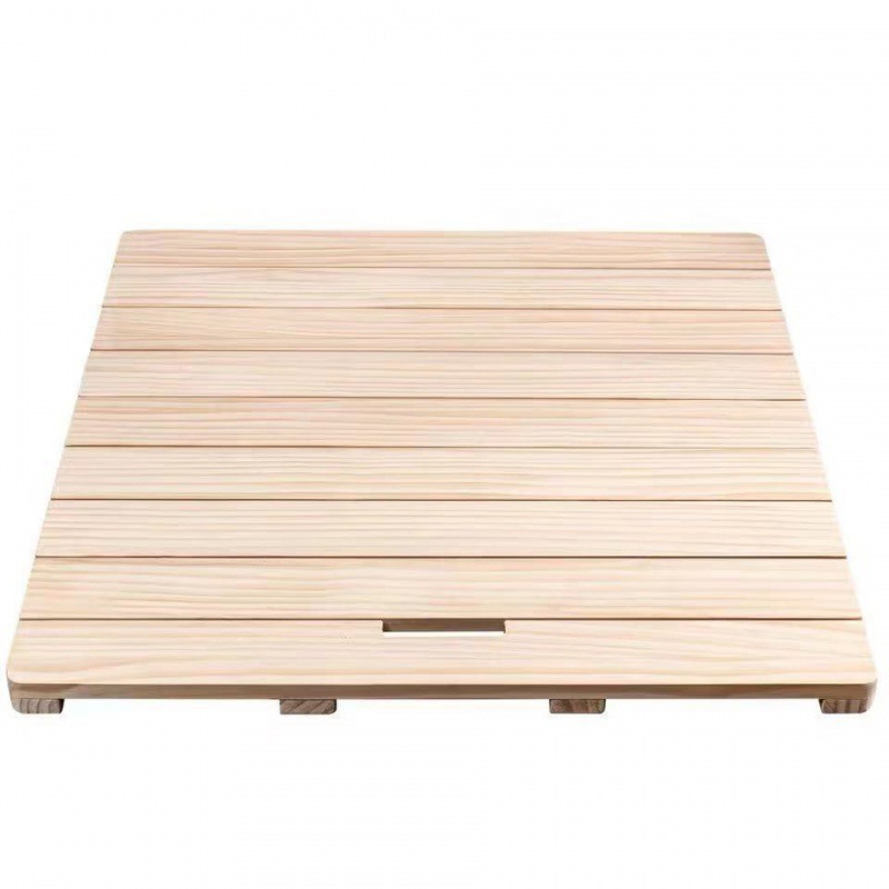 Baño esterilla antideslizante empalme madera anticorrosión tablero de baño esterilla de madera maciza piso de baño piso de ducha pedal