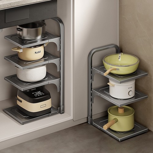 Kitchen multi-layer storage rack household multifunctional cabinet sink pot stove layered pot holder storage shelf