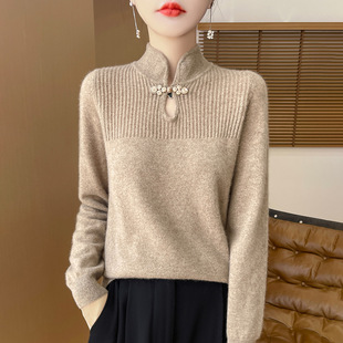 (Cross-border trading), velvet knitted demi-season fashionable keep warm base body-friendly sweater