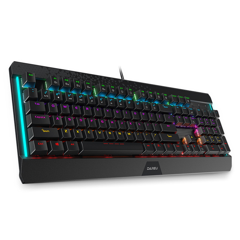 Dalyou LK169 Luminous Game Esports Mechanical Keyboard Green Axis Wired Chicken Eating Laptop 104 Key_voghion.com