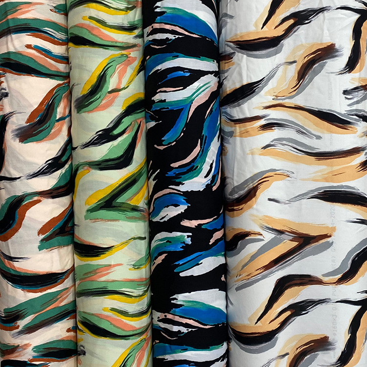 Bajo MOQ nuevo diseño 100% rayon viscose impresión tela de ropa de rayon