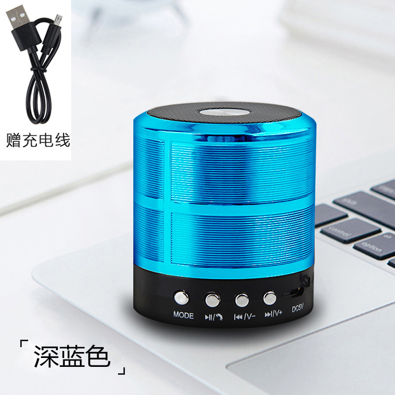 Altavoz Bluetooth WS-887 Mini Subwoofer, Portátil para Hogar y Exterior, Carcasa Metálica, Tarjeta TF, Audio Inalámbrico, Fabricante Mayorista