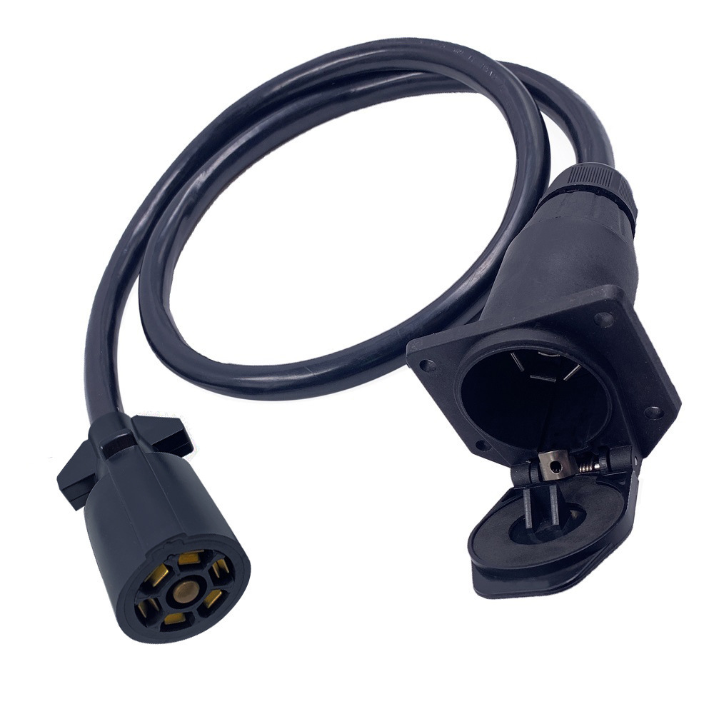 美式七芯延长线 防水密封 拖车连接线3英尺 UC1711房车连接线