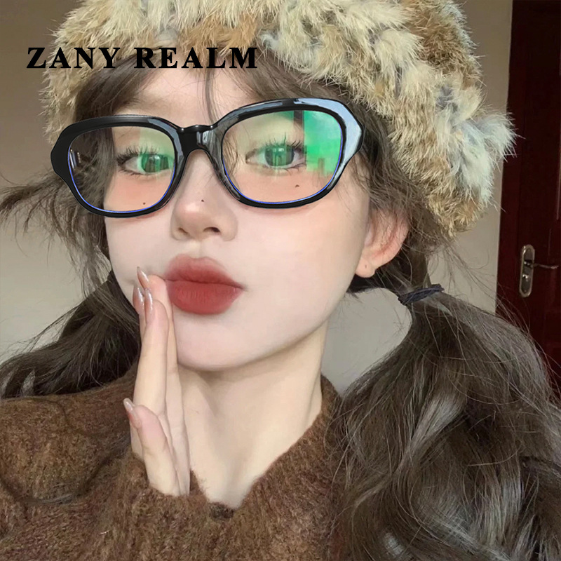 Nuevo francés retro anti-azul gafas de luz de moda Internet celebridad mismo estilo de los hombres y las mujeres llanura de moda personalizada gafas de Marco