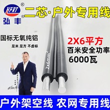 戶外架空防老化鋁芯線2芯3芯4/6/10/16/25平方家用鋁線國標電纜線