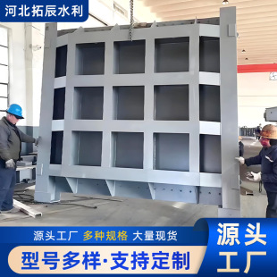 定制钢制闸门河道防洪止水泄洪大型平面滑动闸门电动启闭机闸门-阿里巴巴