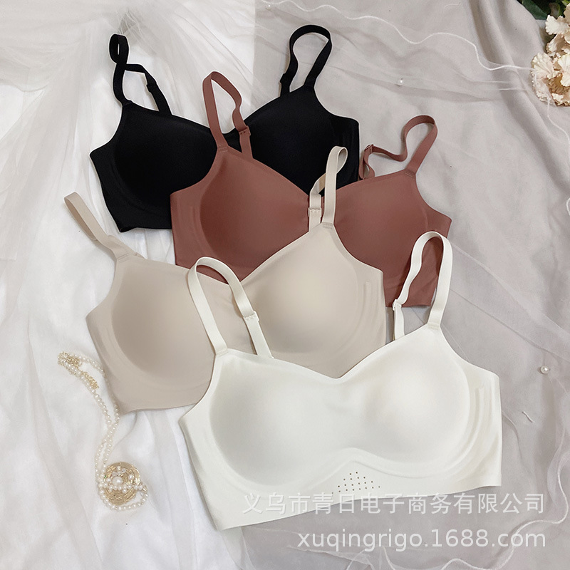 Japanese Jelly Strip Soft Support Sports Yoga Bra Traceless All-in-One Gather for Outer Wear Breathable Non-Sense Underwear