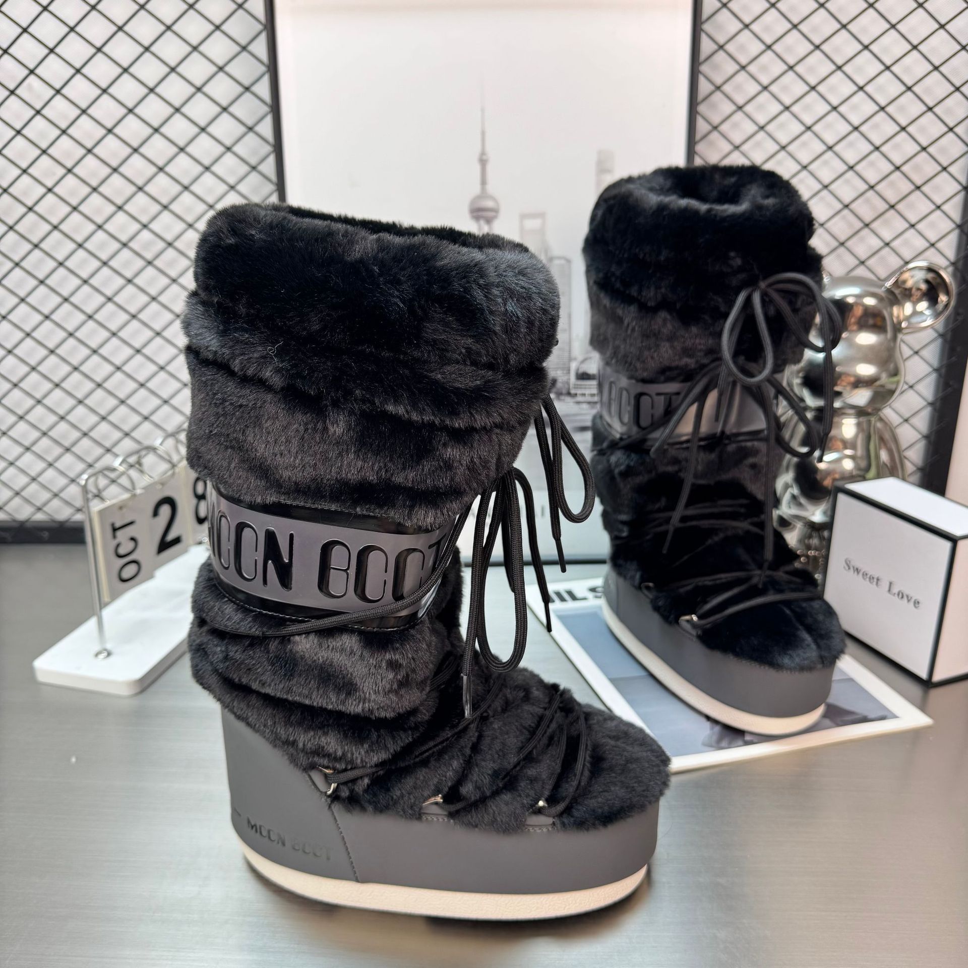 Black high boots
