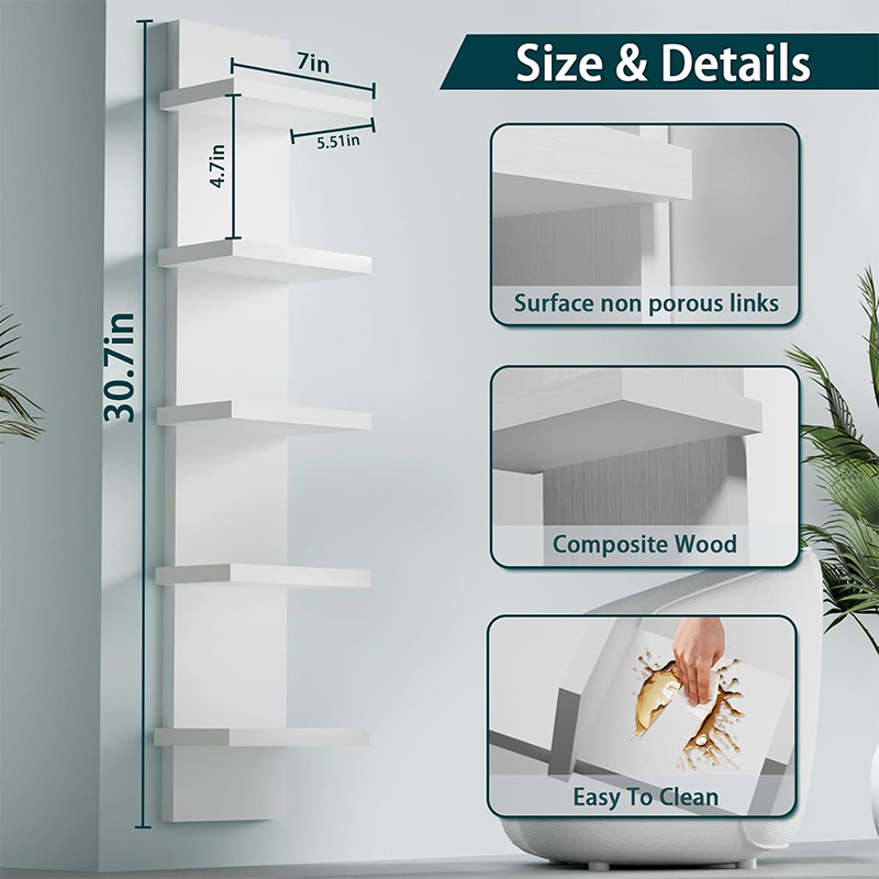 Estante de pared Estante de pared Estante de pared Sala de estar multicapa Estante de decoración de dormitorio Estante de almacenamiento Estante de exhibición de arte simple al por mayor