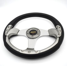 汽车改装方向盘 MOMO碳纤磨砂皮 14寸350MM赛车竞技通用方向盘