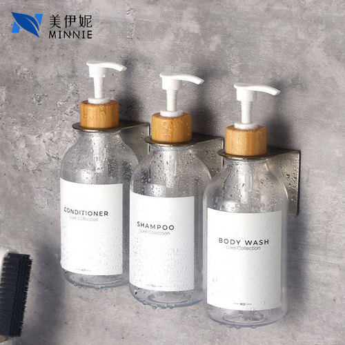 Meiyini 300ml PET plastic thickened press shower gel bottle 500ml large capacity shampoo bottle
