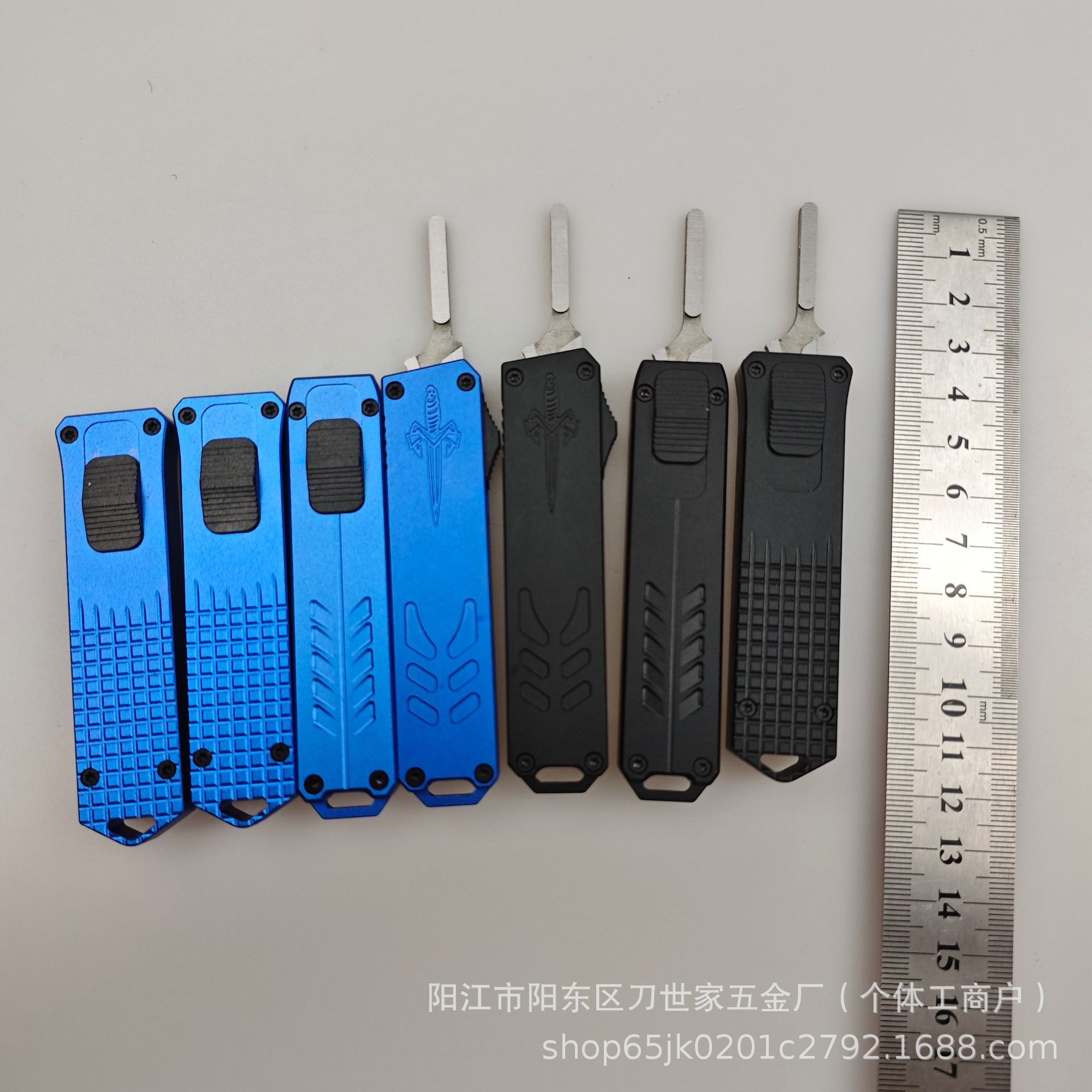 跨境热销 微技术迷你小直伸缩美工刀航空铝合金手柄EDC多功能刀具