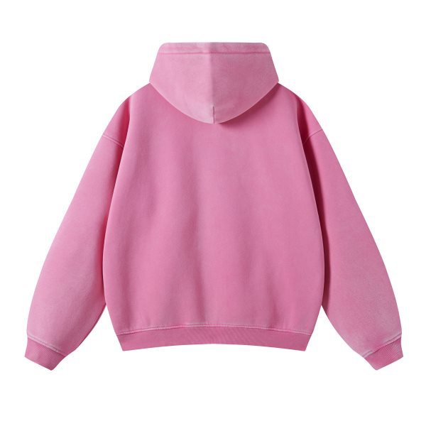 Herrenbekleidung High Street Retro Batik gewaschener alter Kapuzenpullover mit Reißverschluss Übergroßer loser Hoddies-Hoodie_voghion.com