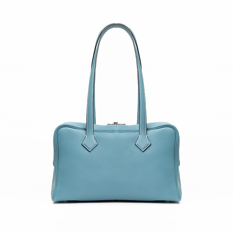 Luxury TC Top Grain Leather Victoria Bag - Versatile Crossbody Commuter Bag, Genuine Leather Women's Boston Pillow Bag - Thumbnail 2