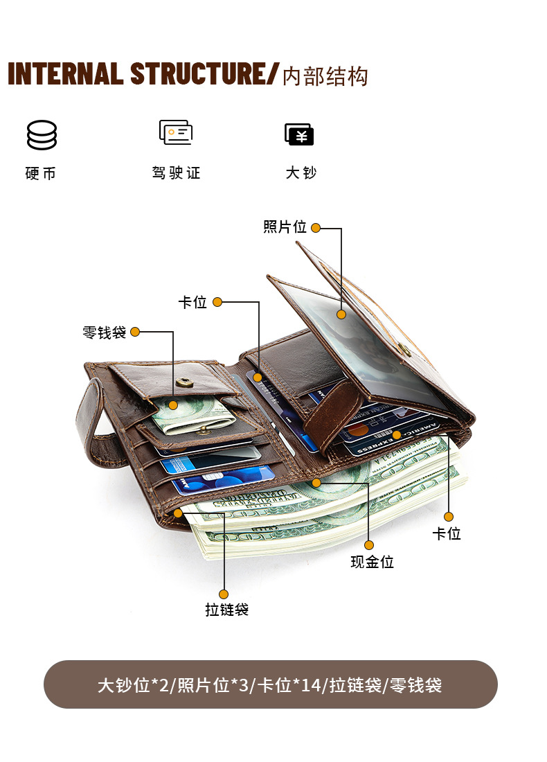 B9935 470K VÍ BÓP NAM GUATDEN PHỤC CỔ CỔ ĐIỂN TÚI XÁCH VÍ NAM DA BÒ G01 SẢN PHẨM MỚI