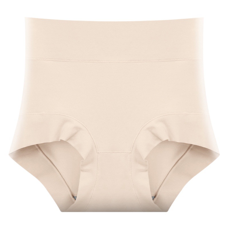 Otoño e invierno de las mujeres de algodón antibacteriano entrepierna sin costuras cintura alta más el tamaño elástico del vientre que contrae la cadera levantamiento del vientre que forma la ropa interior en stock