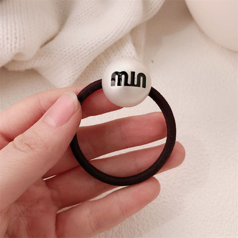Anillo de cabello de banda de goma de perla de alta calidad de alta elasticidad de cabello de cabello de cabello de cabello de cola de caballo duradero