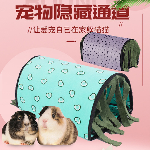 Amazon Hamster Nest Guinea Pig Rabbit Tassel Tunnel Hideaway Summer Pet Tent Hideaway