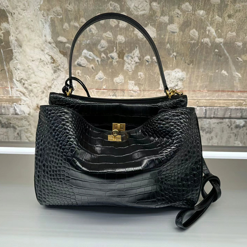 B's 新しいロデオ本革ハイエンドレイジースタイルロックバッグ脇の下バッグシングルショルダークロスボディバッグカジュアル通勤トレンド|undefined