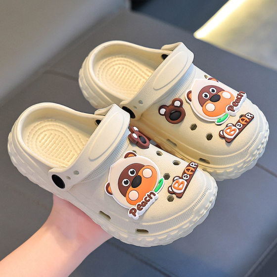Children's Sandals and Slippers Feeling Girl's Summer Cartoon Cute Non-slip Indoor Bath Soft Bottom Slippers Baby Slippers