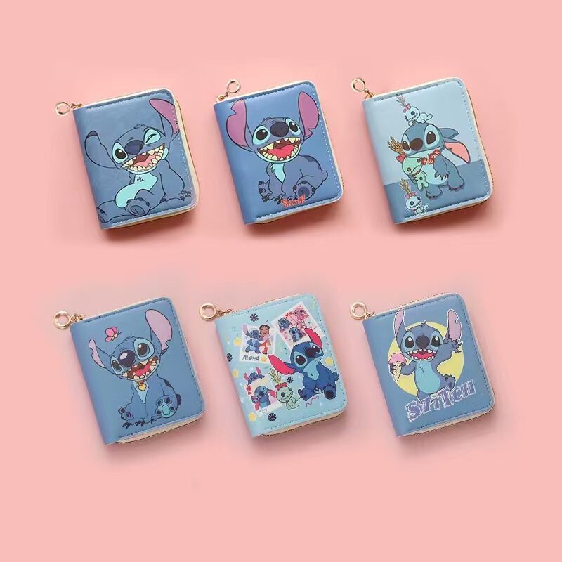 New fashion wallet, short zipper printed student cartoon mini wallet, coin purse, card holder