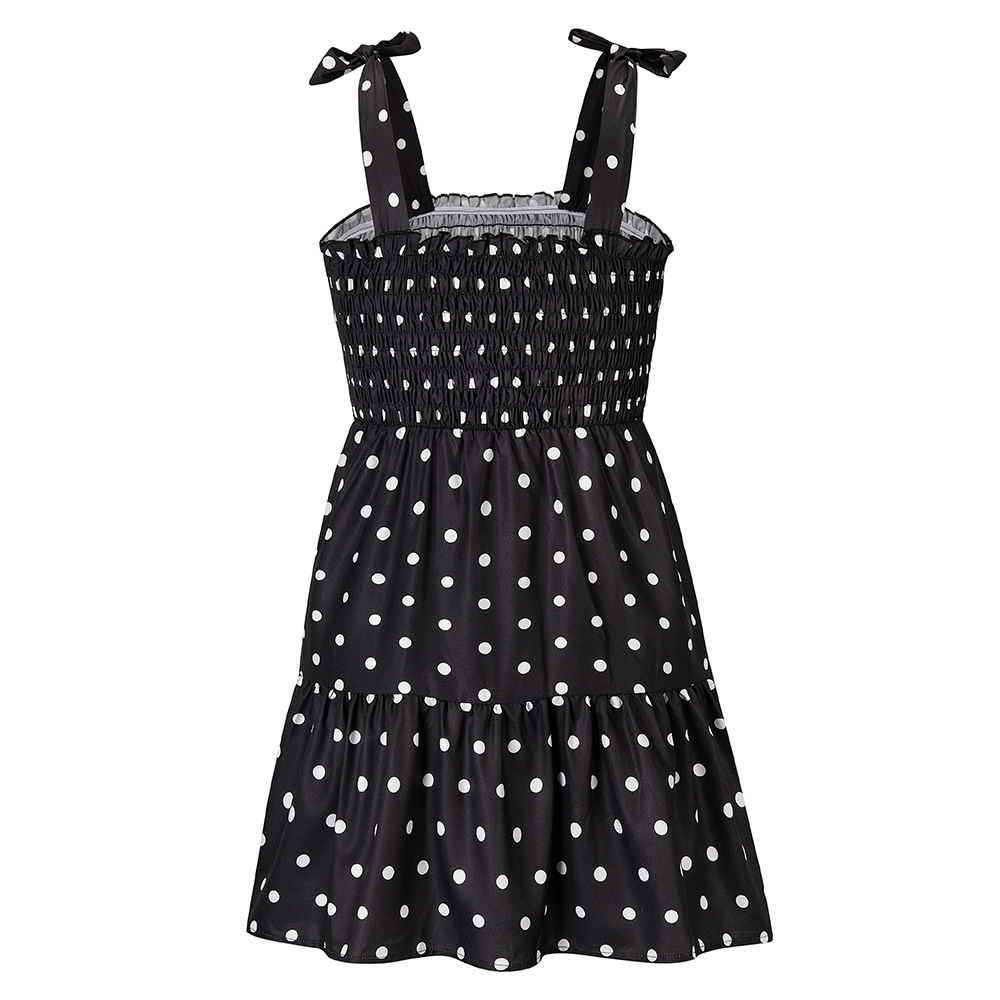 summer polka dot print short sling dress NSHYG118517