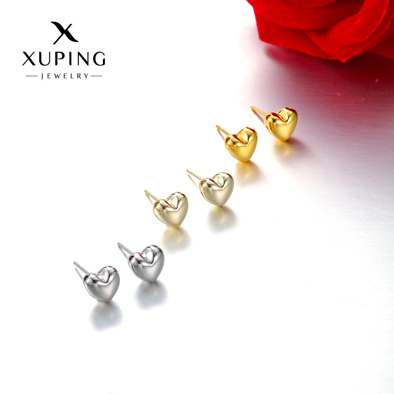 Xuping nuevo simple y compacto pernos de amor brillante aleación de cobre femenino clásico de viaje diario fácil de usar auriculares al por mayor