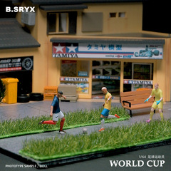 1:64 Football Series Figure Model Miniature Stereo Miniature Scene Construction Micro-Shooting Photography Decorative Sand Table Display