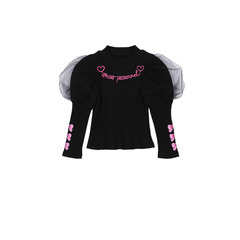 ！BE24年春季新款中小童泡泡袖棉T恤打底套裝韓版可愛套裝