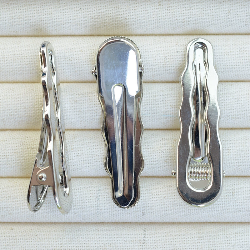 Универсальный серебристый волнистый металлический зажим для волос, чёлка, аксессуары, стиль высокого качества, оптом