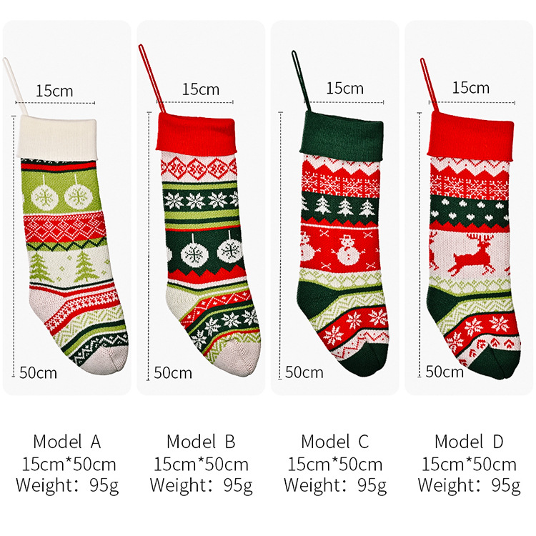 Wholesale Christmas Knitted Clashing Color Socks Decoration Nihaojewelry display picture 13