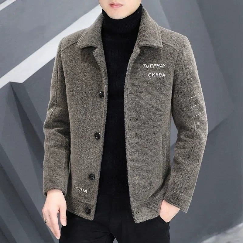 Демисезонное шерстяное пальто, трендовая пуховка, trench coat, корейский стиль