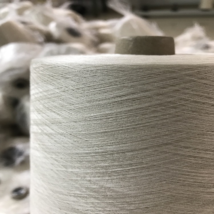 120支绢丝棉混纺纱 120NM/2 70%绢丝30%棉 绢丝棉纱线 库存胚纱