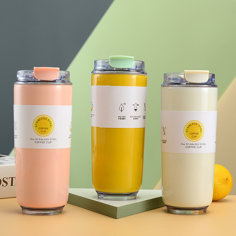 Taza térmica portátil de acero inoxidable, gran capacidad, diseño unisex, a prueba de frío, ideal como regalo