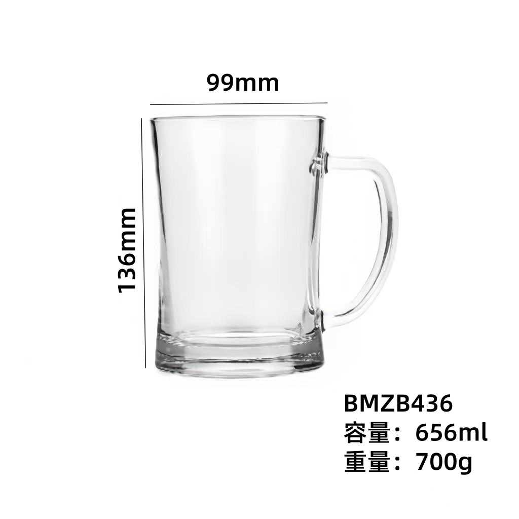 Mayorista de vidrio transparente comercial tazas de cerveza tazas de vino tazas de té tazas de jugo tazas de bebida logotipo imprimible