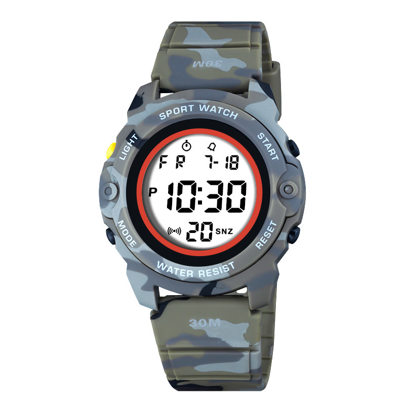Mayorista de estudiantes varones de secundaria y secundaria adolescentes reloj electrónico de alarma de luz nocturna multifuncional reloj electrónico