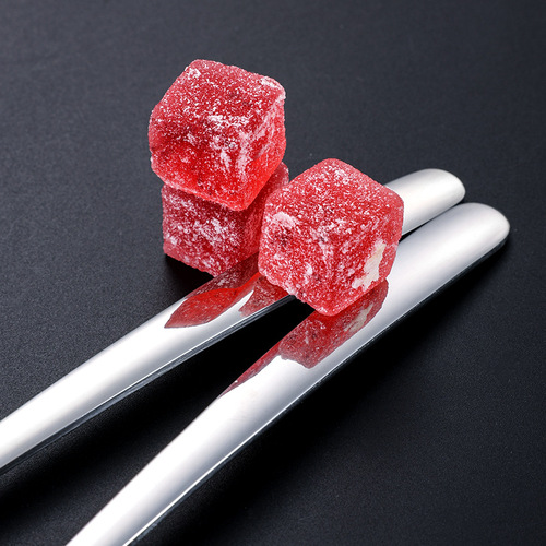 Source manufacturer thickened 304 stainless steel salad spoon, creative Western food dual-purpose all-in-one long-handled dessert salad fork and spoon