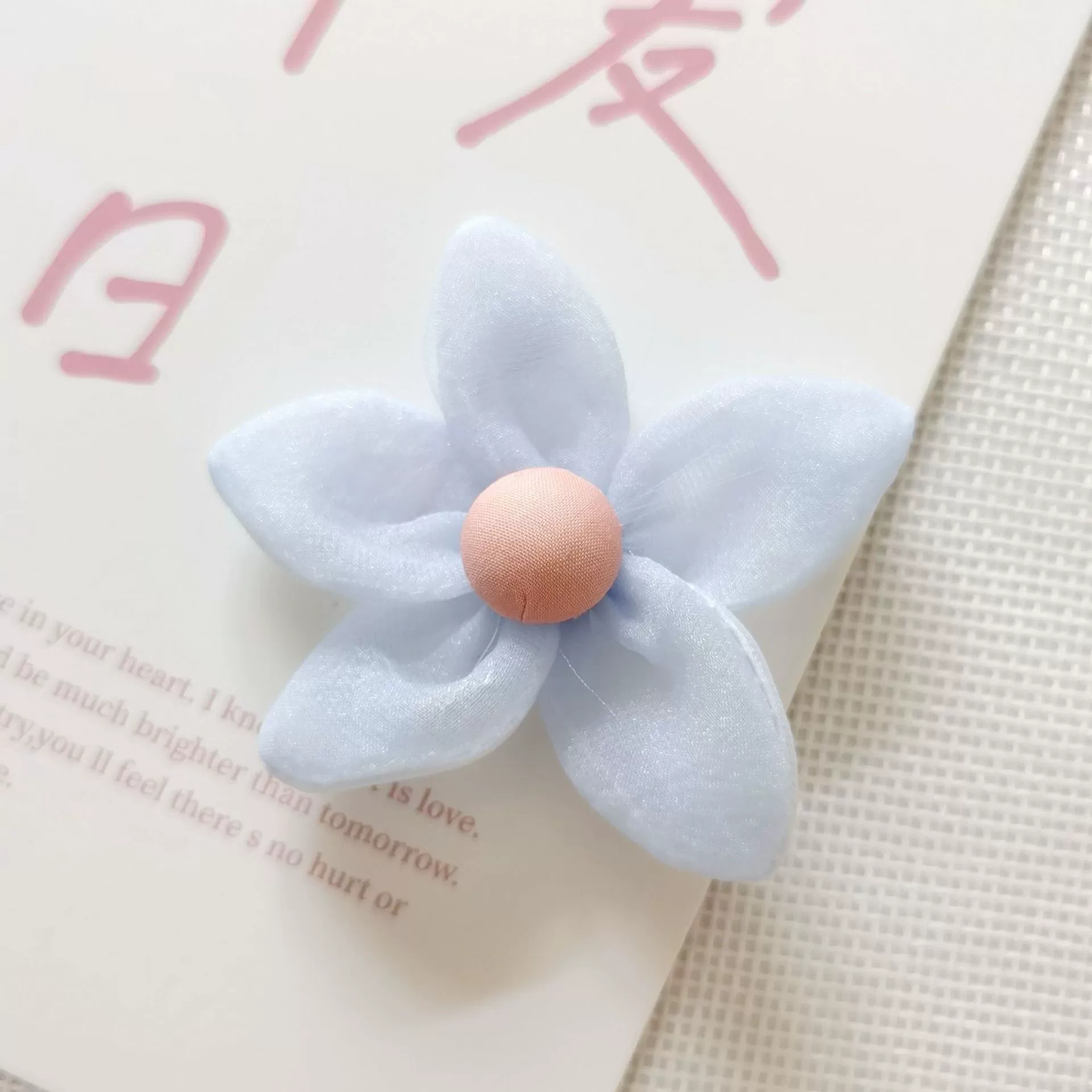 Cloth, hair accessory lapel pin, flowered, DIY