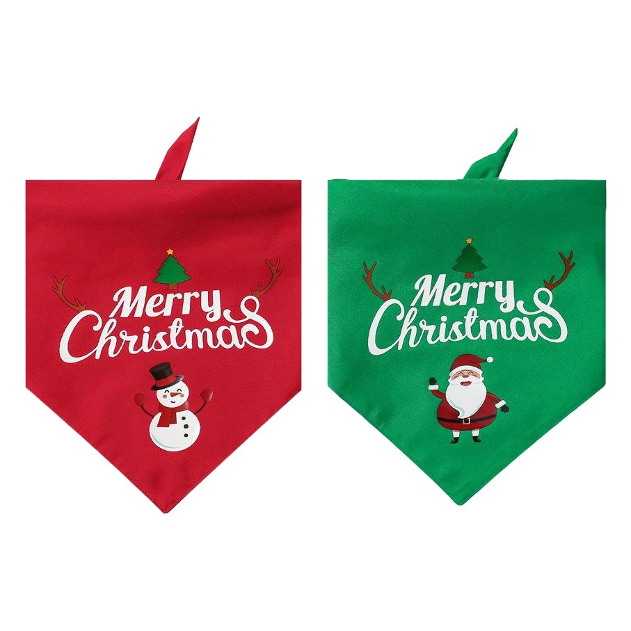 Transfronterizo nueva Navidad toalla triángulo para mascotas Toalla de saliva para mascotas bufanda de perro de doble capa bufanda para mascotas suministros para mascotas