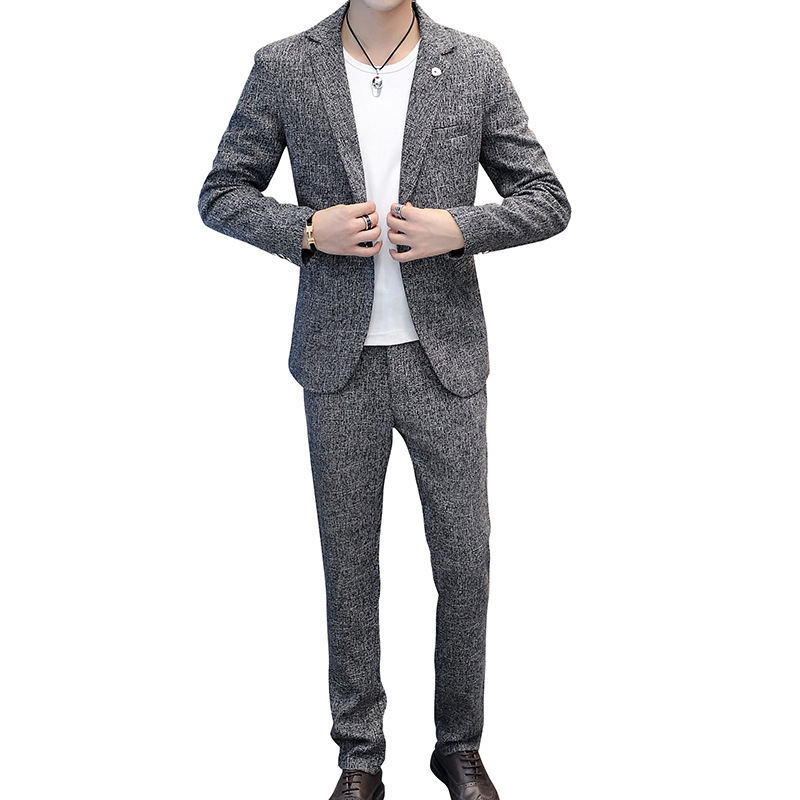 Casual Suit Men's Suit Korean Slim-fit Handsome Suit Autumn and Winter Nightclub Hair Stylist Jacket Trend